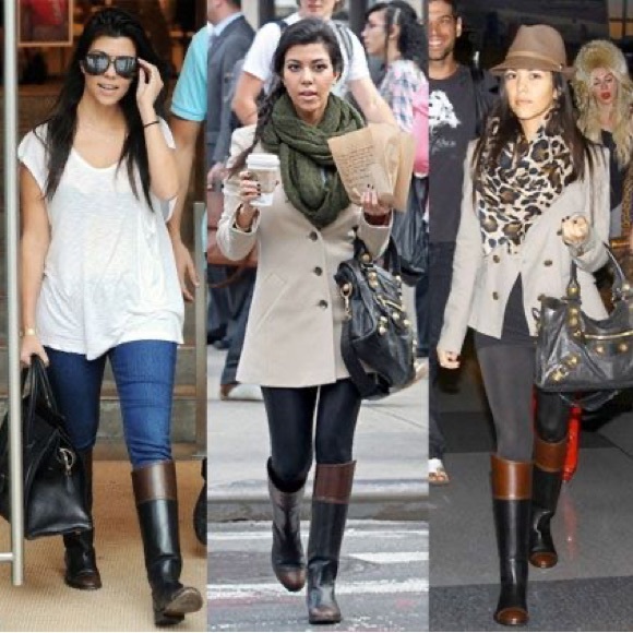 Authentic Chanel Two Tone Riding Boots size 38 with boot bag and box - Picture 5 of 6